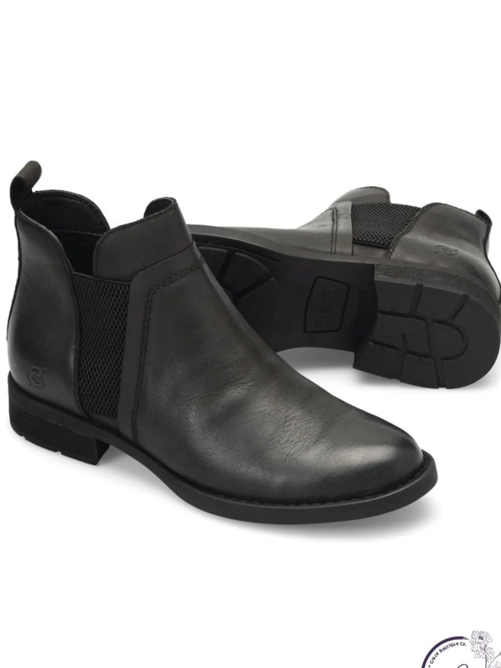 Børn Brenta Black Leather Chelsea Ankle Boots Women’s 8M